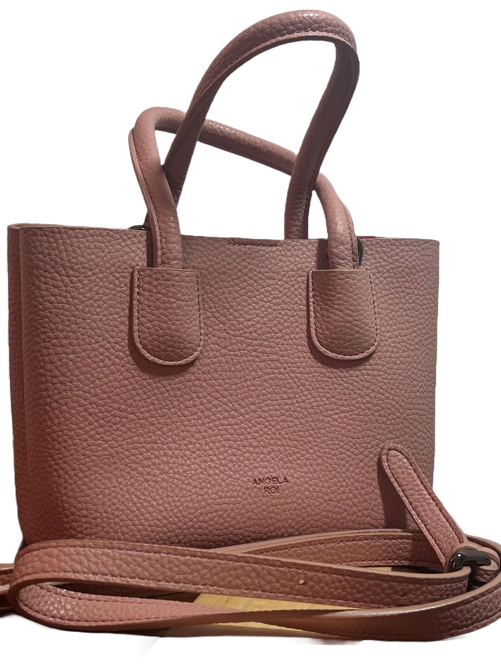 Angela Roi Dusty Rose/Sakura Pebbled Mini Tote